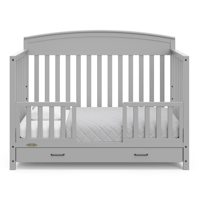 Graco Benton 5-in-1 Convertible Crib with Drawer - Pebble Gray