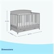 Graco Benton 5-in-1 Convertible Crib with Drawer - Pebble Gray