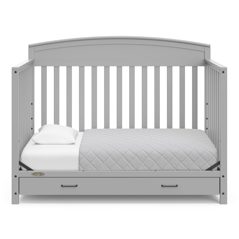 Graco Benton 5-in-1 Convertible Crib with Drawer - Pebble Gray
