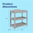 Graco Customizable Changing Table with Water-Resistant Changing Pad Pebble Gray