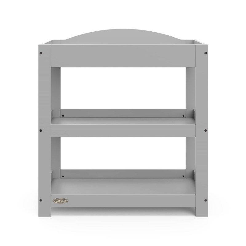 Graco Customizable Changing Table with Water-Resistant Changing Pad Pebble Gray