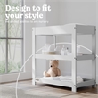 Graco Customizable Changing Table with Water-Resistant Changing Pad Pebble Gray