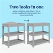 Graco Customizable Changing Table with Water-Resistant Changing Pad Pebble Gray