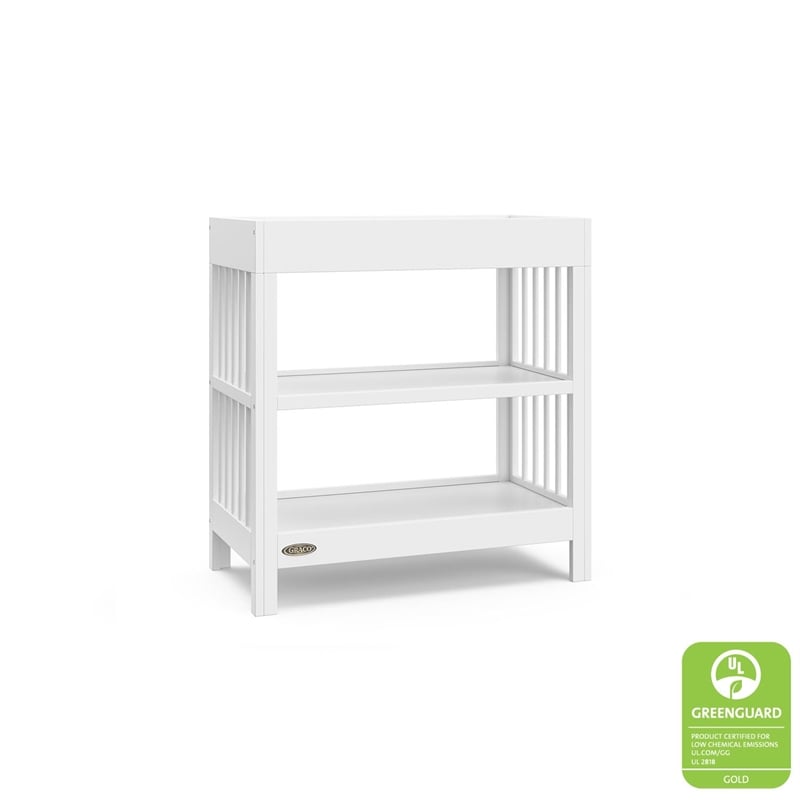 Graco Teddi Changing Table with Water-Resistant Changing Pad - White