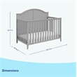 Graco Wilfred 5-in-1 Convertible Crib - Pebble Gray