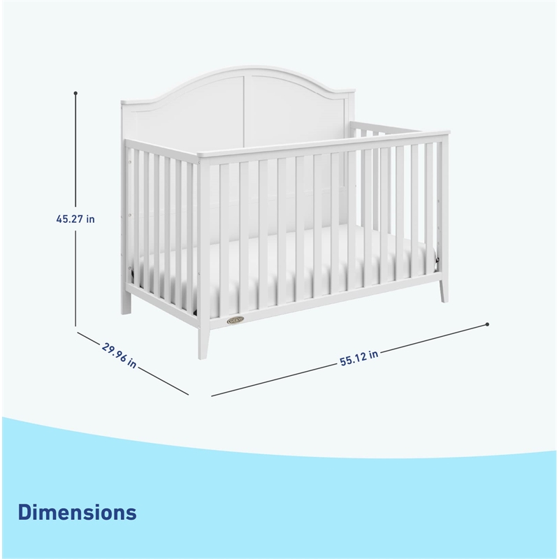 Graco Wilfred 5-in-1 Convertible Crib - White