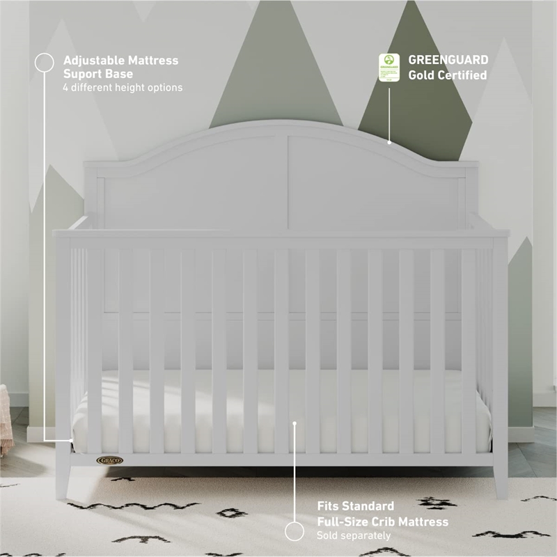 Graco Wilfred 5-in-1 Convertible Crib - White