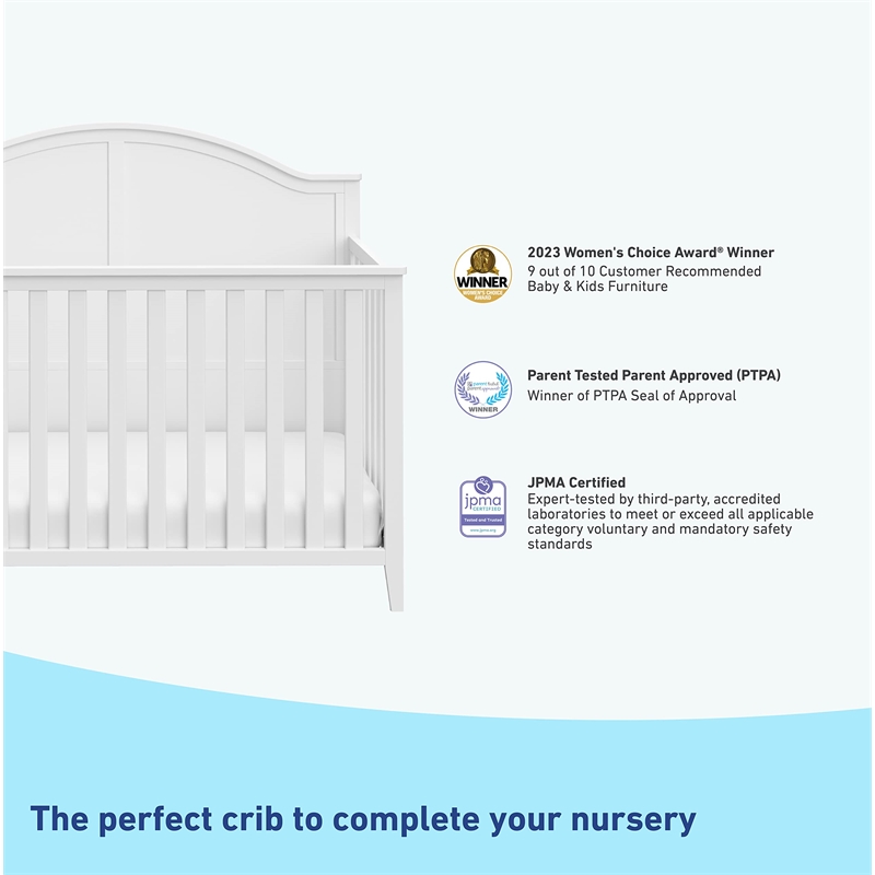 Graco Wilfred 5-in-1 Convertible Crib - White