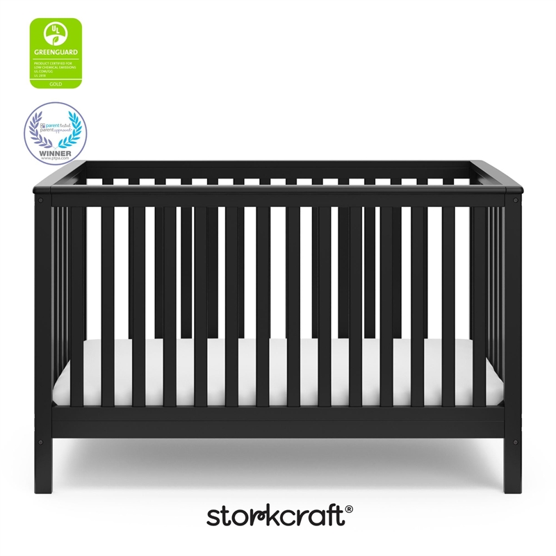 Storkcraft Hillcrest 4-in-1 Convertible Crib - Black