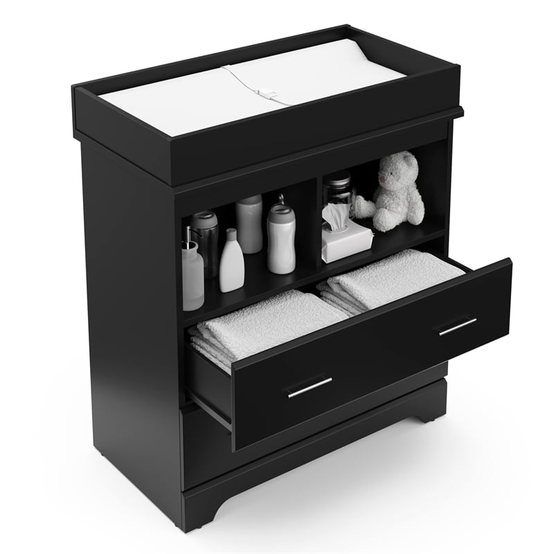 Storkcraft Brookside 2 Drawer Changing Chest - Black