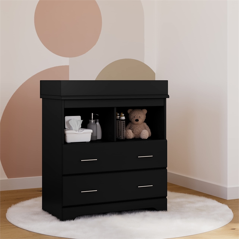 Storkcraft Brookside 2 Drawer Changing Chest - Black