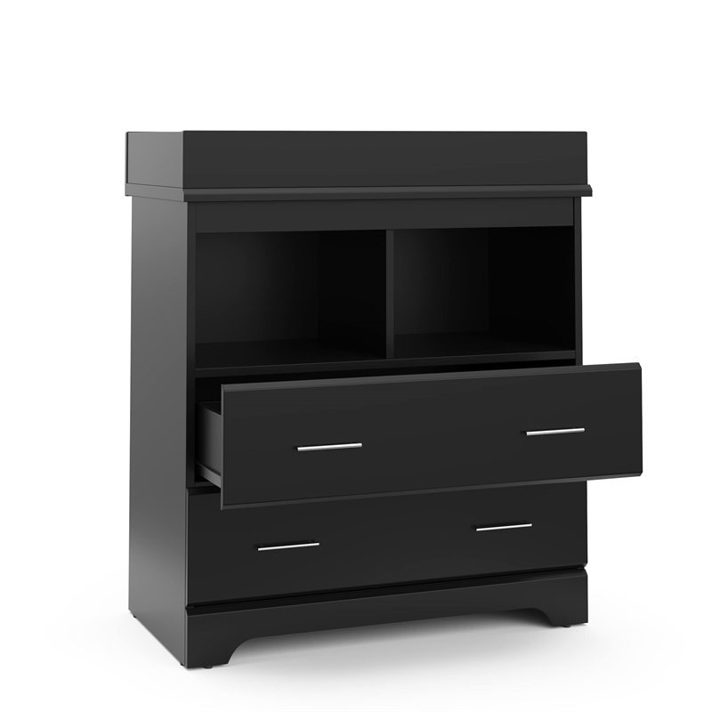 Storkcraft Brookside 2 Drawer Changing Chest - Black