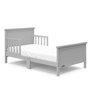 Graco Bailey Toddler Bed with Premium Foam Crib & Toddler Mattress - Pebble Gray