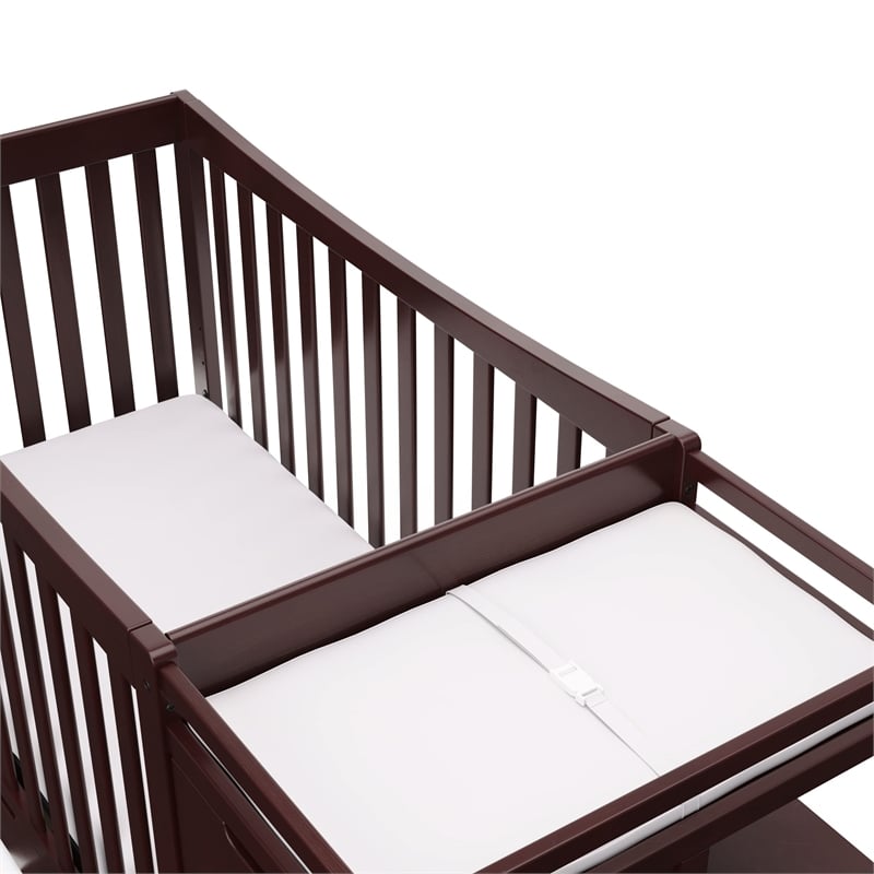 Graco Remi Crib & Changer with Premium Foam Crib & Toddler Mattress - Espresso