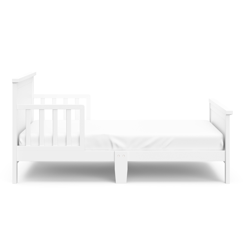 Graco Bailey Toddler Bed with Premium Foam Crib and Toddler Mattress - White