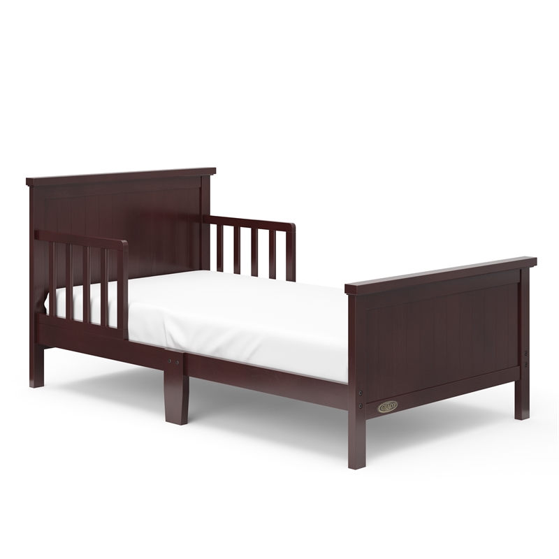 Graco Bailey Toddler Bed with Premium Foam Crib and Toddler Mattress - Espresso