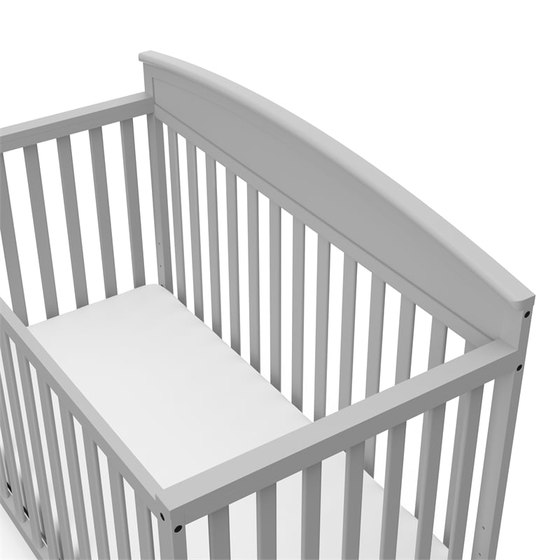Graco Benton 5in1 Crib with Premium Foam Crib and Toddler Mattress - Pebble Gray