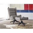 Tommy Hilfiger Helios Swivel Footstool in Gray