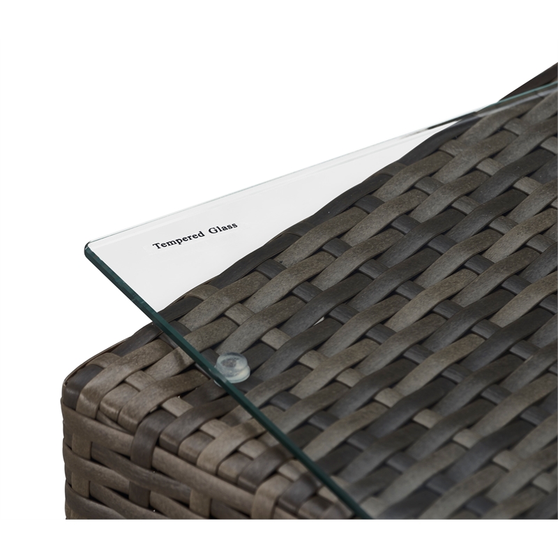 Tommy Hilfiger Oceanside Outdoor Side Table with Storage in Brown