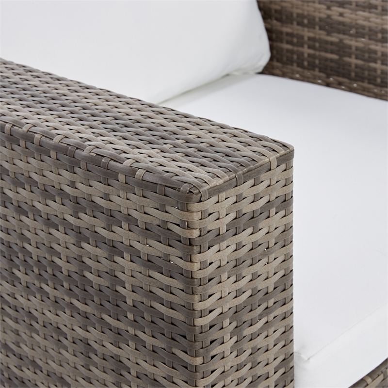 Tommy Hilfiger Oceanside Outdoor Arm Chair in Gray and Brown