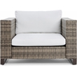 Tommy Hilfiger Oceanside Outdoor Arm Chair in Gray and Brown