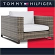 Tommy Hilfiger Oceanside Outdoor Arm Chair in Gray and Brown