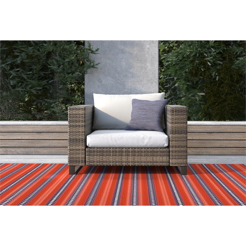 Tommy Hilfiger Oceanside Outdoor Arm Chair in Gray and Brown