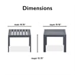 Tommy Hilfiger Monterey Outdoor Side Table in Gray Gunmetal