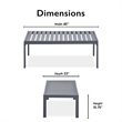 Tommy Hilfiger Monterey Outdoor Coffee Table in Gray Gunmetal