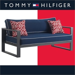 Tommy Hilfiger Monterey Outdoor Sofa in Gray Gunmetal