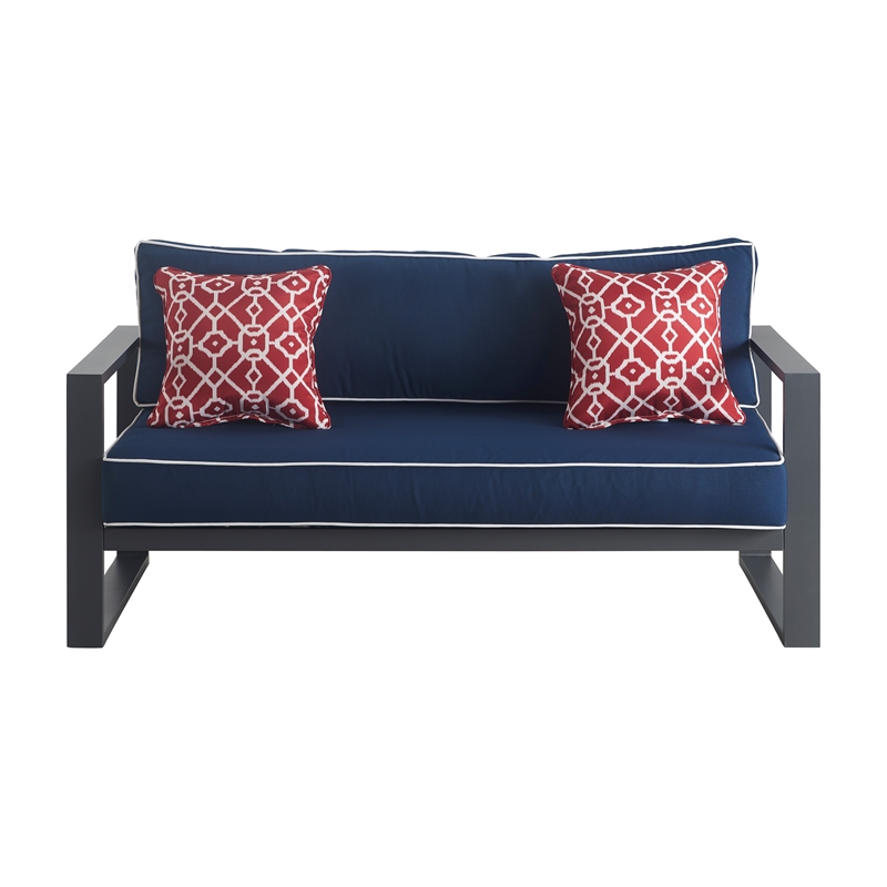Tommy Hilfiger Monterey Outdoor Sofa in Gray Gunmetal