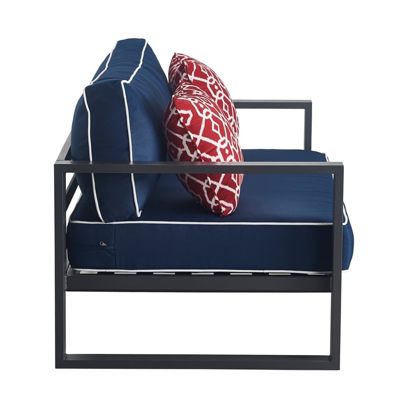 Tommy Hilfiger Monterey Outdoor Sofa in Gray Gunmetal