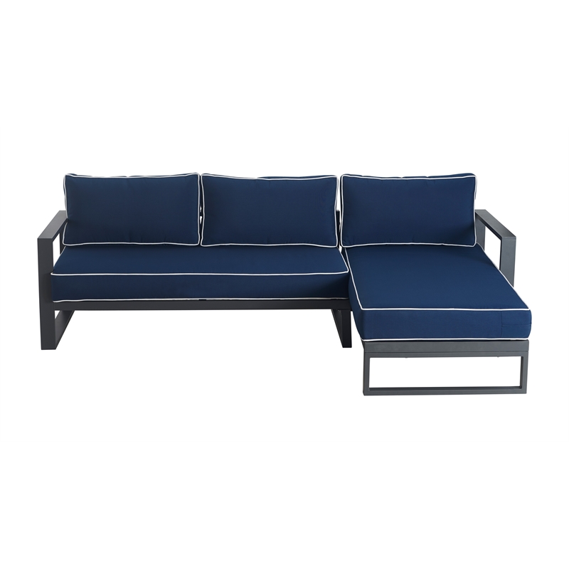 Tommy Hilfiger Monterey Outdoor Sectional in Gray Gunmetal