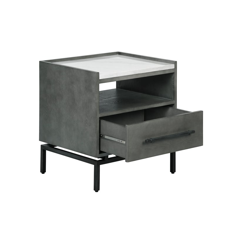 Tommy Hilfiger Ascher Bedside Table in Nantucket Gray