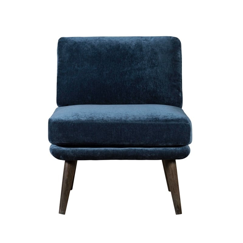 Tommy Hilfiger Pelham Armless Accent Chair in Navy Blue