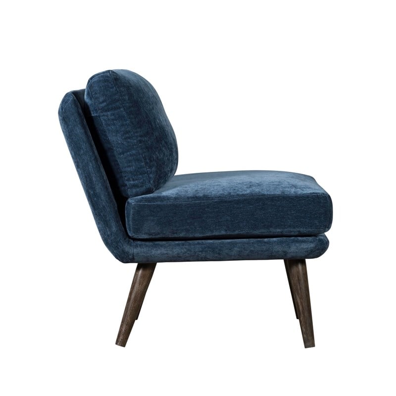 Tommy Hilfiger Pelham Armless Accent Chair in Navy Blue
