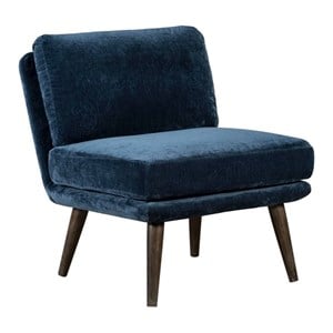 Tommy Hilfiger Pelham Armless Accent Chair in Navy Blue