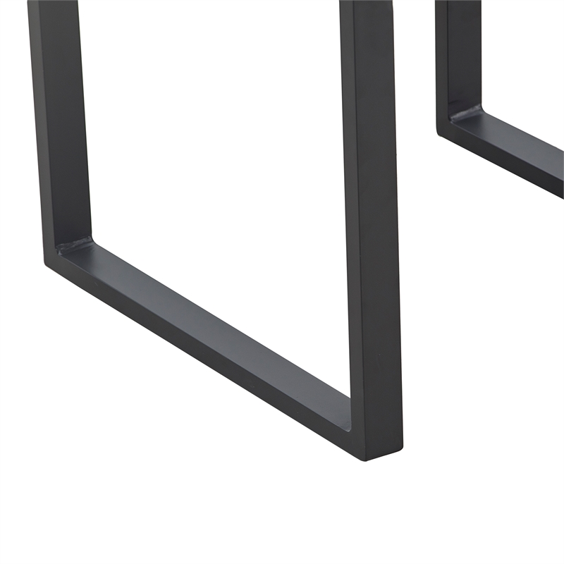 Tommy Hilfiger Hampton Outdoor Side Table with Gray Pebbled Glass