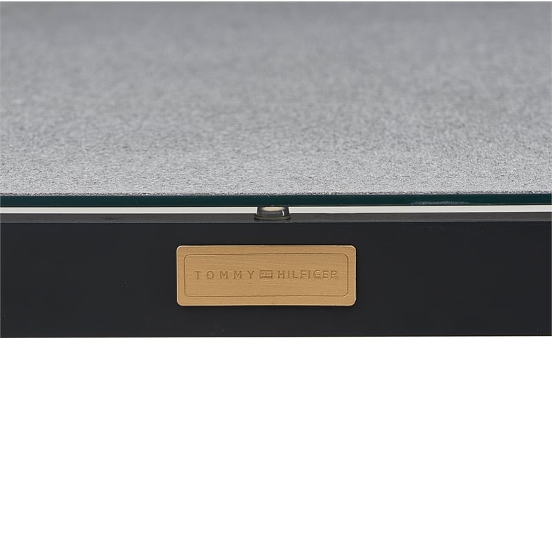 Tommy Hilfiger Hampton Outdoor Coffee Table Gray Pebbled Glass
