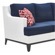 Tommy Hilfiger Hampton Outdoor Mesh Sofa Coastal White and Navy