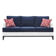 Tommy Hilfiger Hampton Outdoor Mesh Sofa Coastal White and Navy
