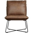 Tommy Hilfiger Ellington Armless Lounge Chair Brown Faux Leather