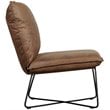 Tommy Hilfiger Ellington Armless Lounge Chair Brown Faux Leather