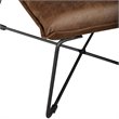 Tommy Hilfiger Ellington Armless Lounge Chair Brown Faux Leather