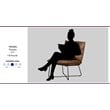 Tommy Hilfiger Ellington Armless Lounge Chair Brown Faux Leather