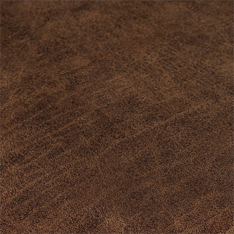 Tommy Hilfiger Ellington Armless Lounge Chair Brown Faux Leather