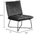 Tommy Hilfiger Ellington Armless Lounge Chair in Dark Charcoal
