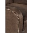 Tommy Hilfiger Eddington Modern Recliner Chair Brown Faux Leather