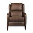Tommy Hilfiger Eddington Modern Recliner Chair Brown Faux Leather