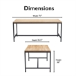 Tommy Hilfiger Robson Solid Wood and Metal Dining Table in Brown